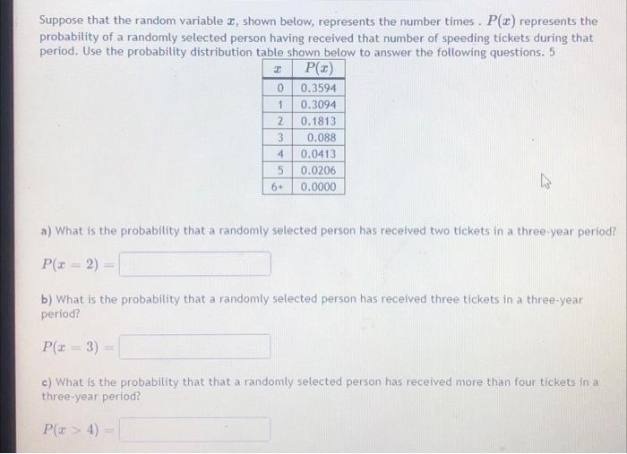Solved Suppose that the random variable , shown below, | Chegg.com