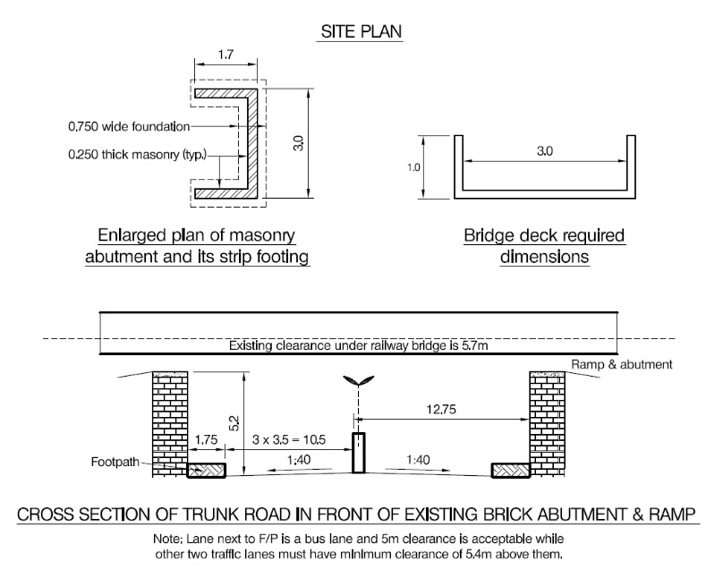 Existing 3m wide 1 in 12 concrete ramp \& access | Chegg.com