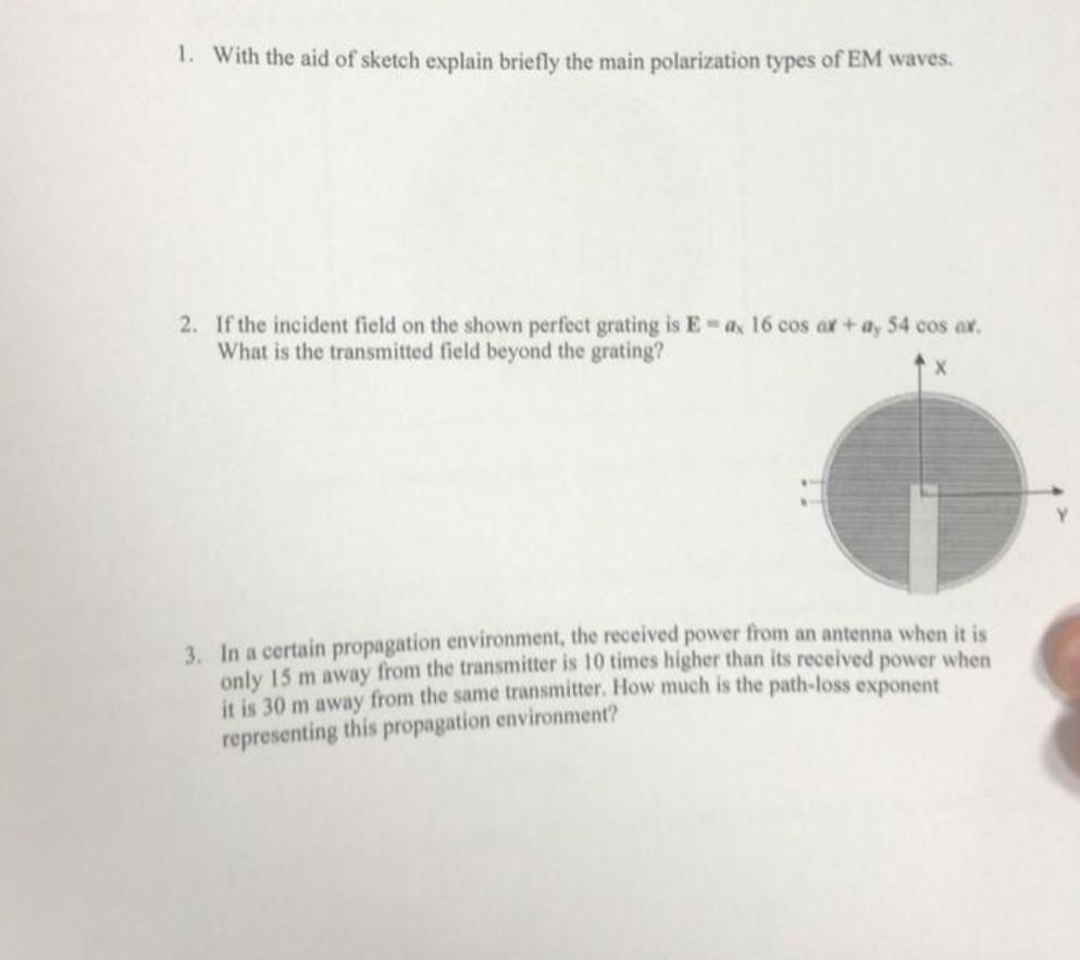 Solved 1. With the aid of sketch explain briefly the main | Chegg.com