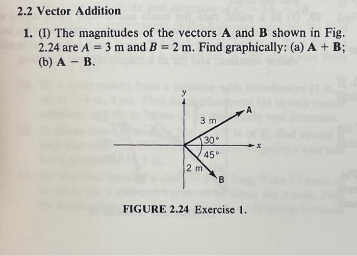 Solved 1. (I) The magnitudes of the vectors A and B shown | Chegg.com