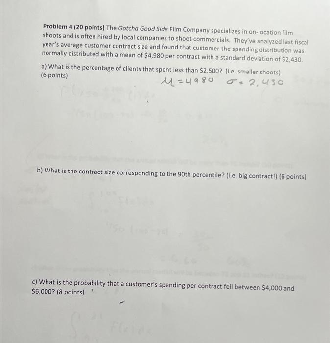 Solved Problem 4 (20 points) The Gotcha Good Side Film | Chegg.com