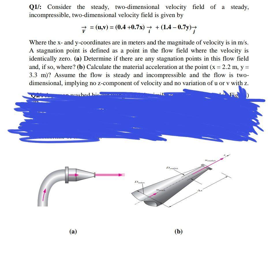 Solved Q17 Consider The Steady Two Dimensional Velocity 6340