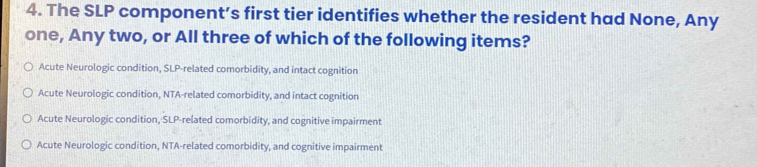 Solved The SLP component's first tier identifies whether the | Chegg.com