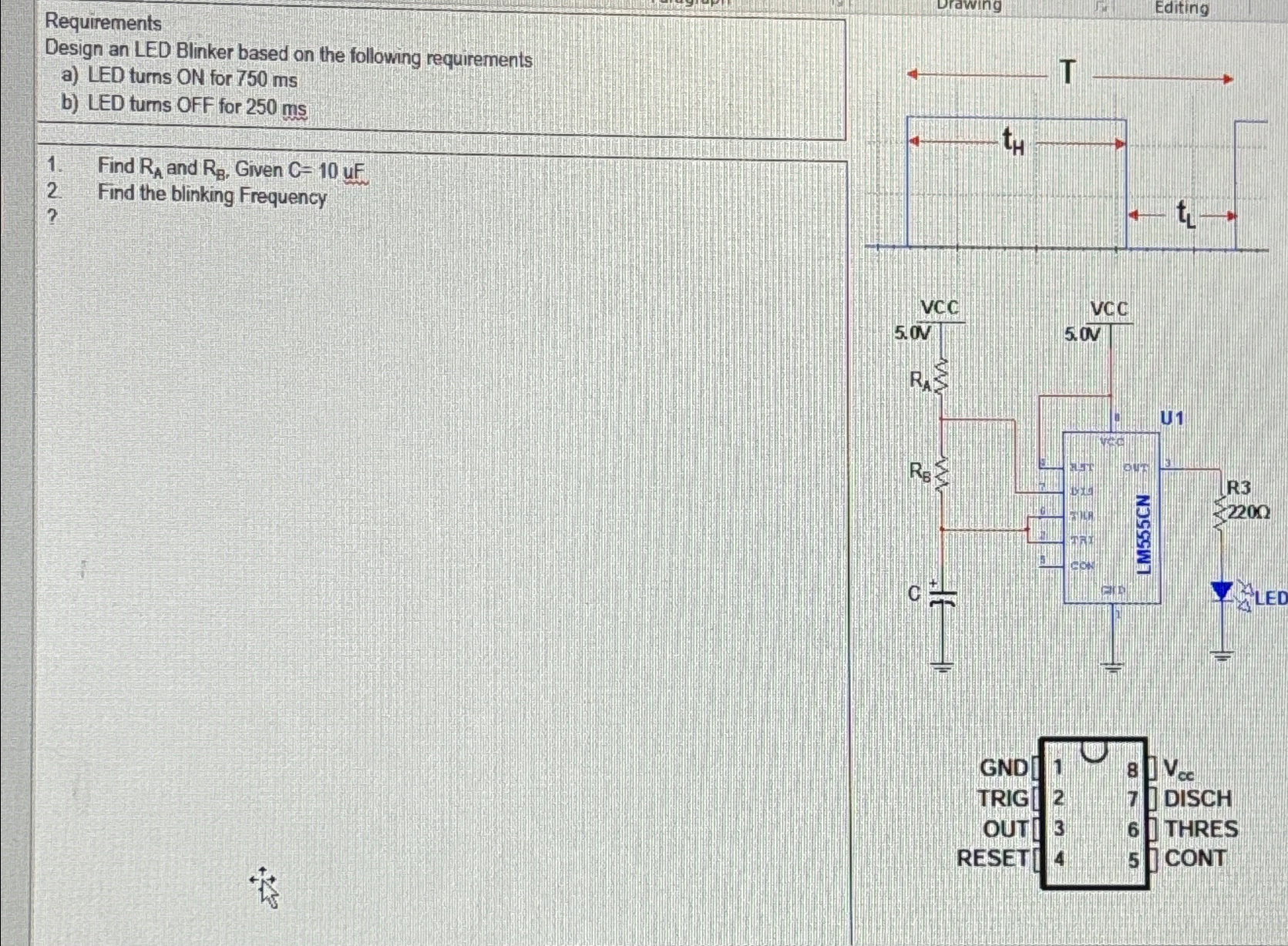 Solved RequirementsDesign an LED Blinker based on the | Chegg.com