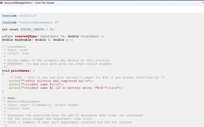 Solved Please help me write an algorithm in C language that | Chegg.com