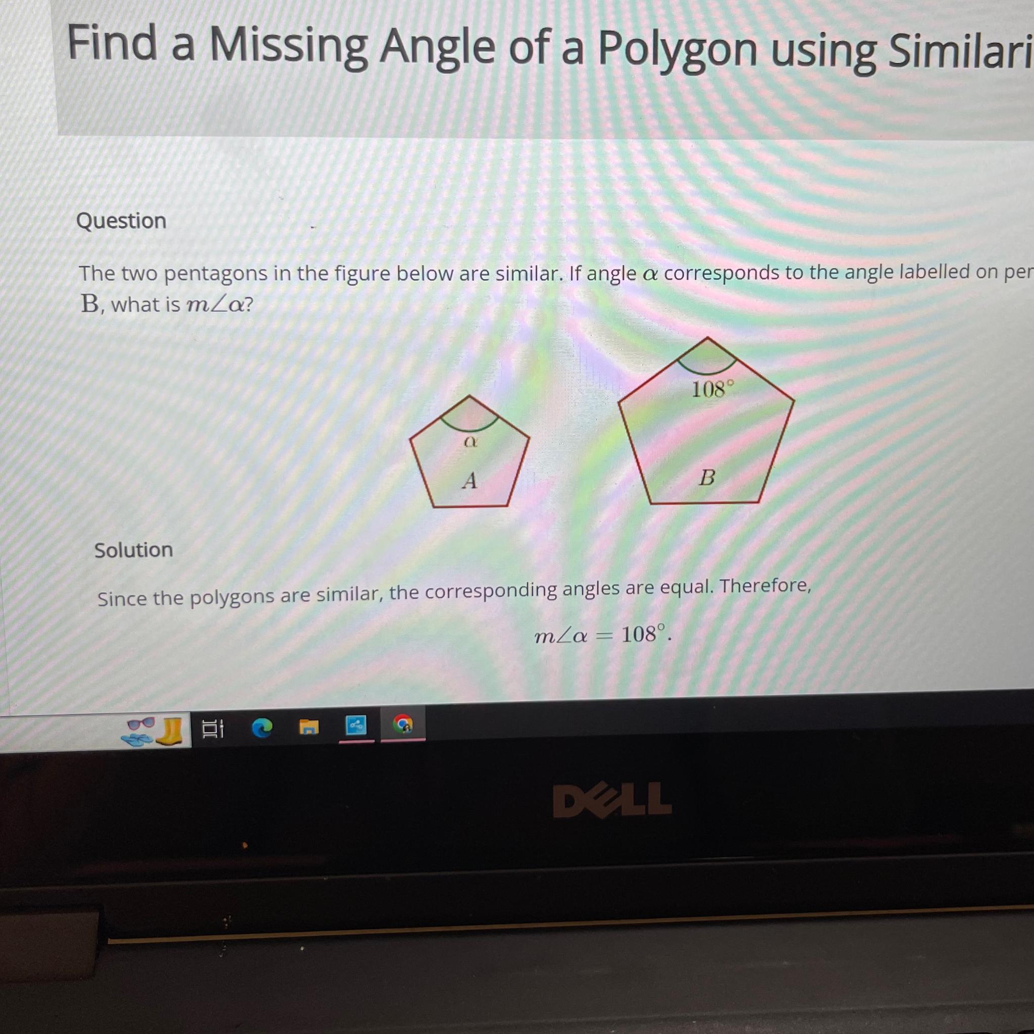 Solved Find a Missing Angle of a Polygon using | Chegg.com