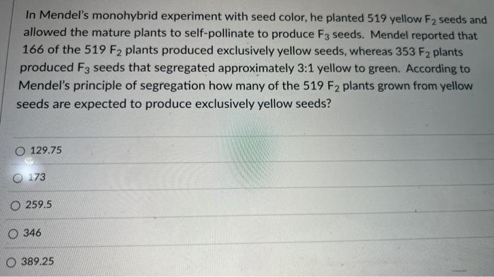 mendel's dihybrid experiment