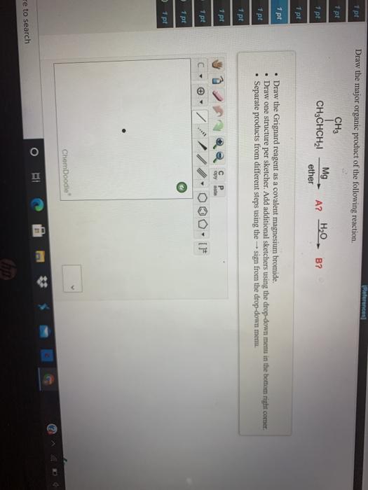 Solved Reference 1 P Draw The Major Organic Product Of The | Chegg.com