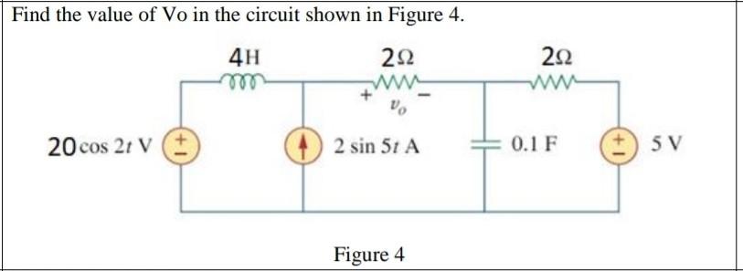 Solved Find the value of Vo in the circuit shown in Figure | Chegg.com
