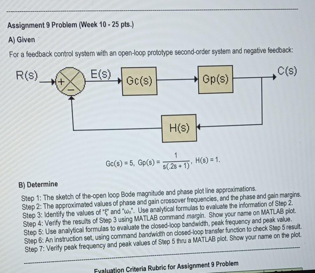 Solved Assignment 9 Problem (Week 10 - 25 pts.) A) Given For | Chegg.com