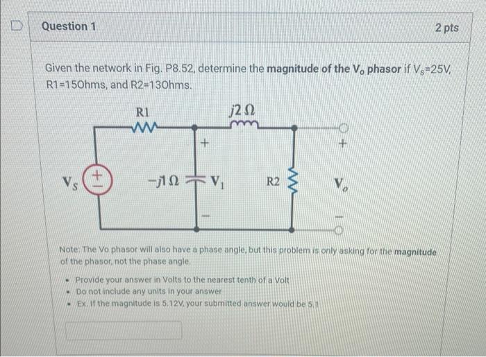 Solved Given the network in Fig. P8.52, determine the | Chegg.com