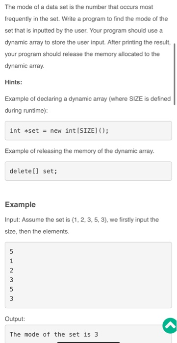 Solved The mode of a data set is the number that occurs most | Chegg.com