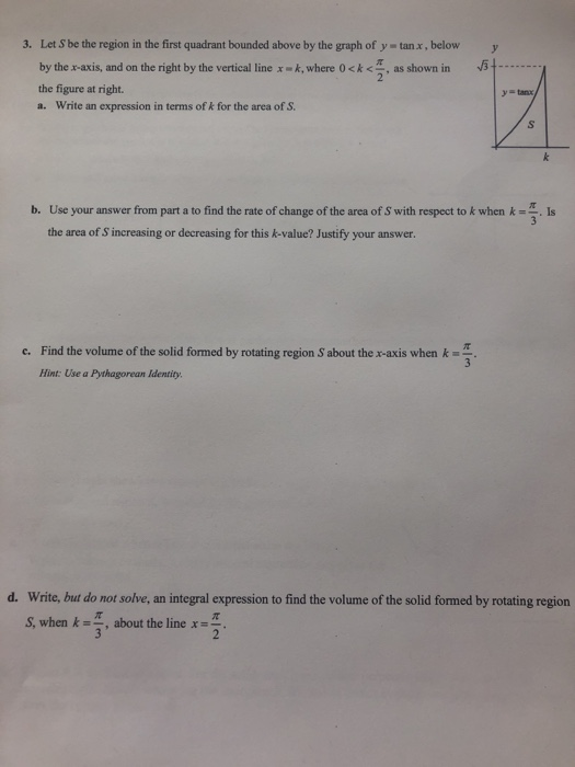Solved 3. Let S be the region in the first quadrant bounded | Chegg.com
