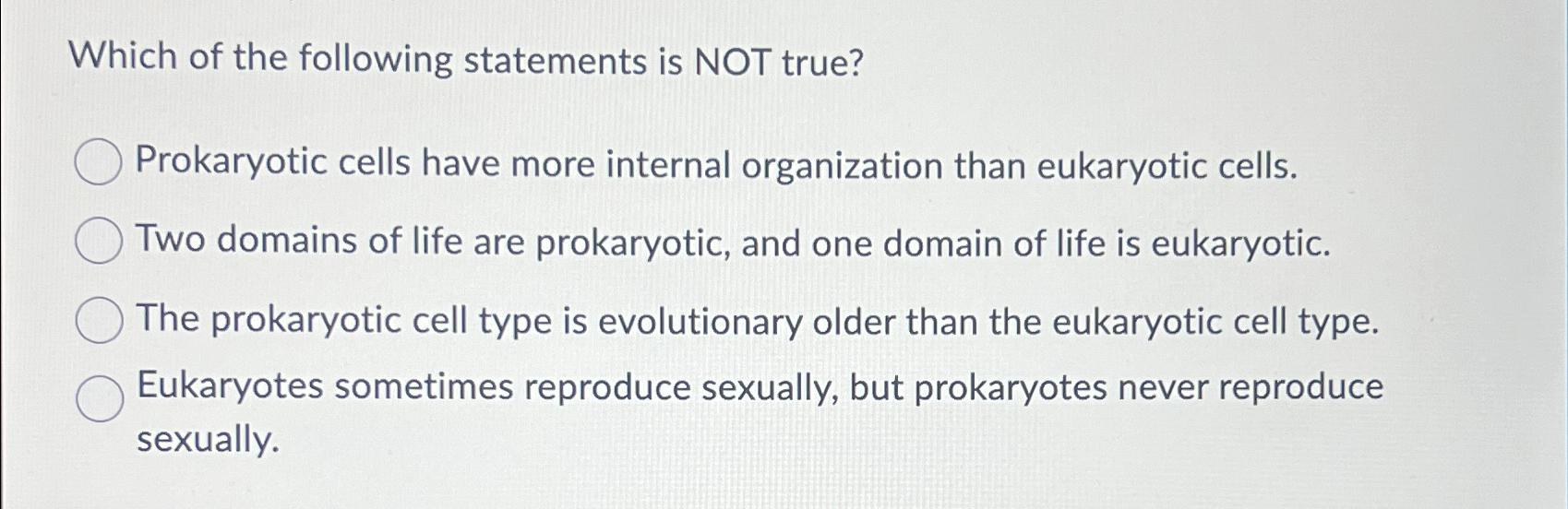 Solved Which of the following statements is NOT