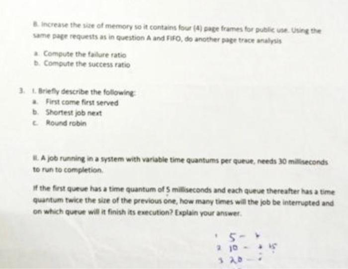 Solved B. Increase The Size Of Memory So It Contains Four | Chegg.com