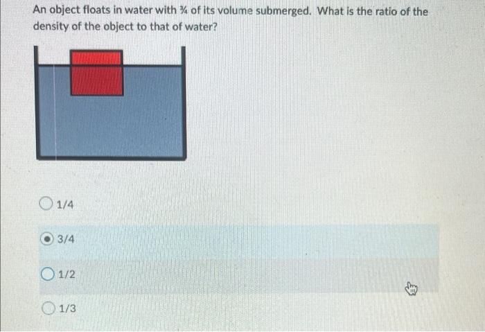 how to find the volume of an object that floats