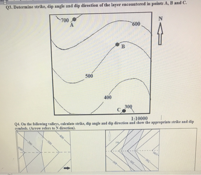 solved-q3-determine-strike-dip-angle-and-dip-direction-of-chegg