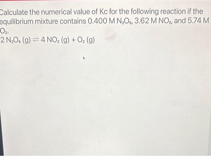 how to find numerical value of kc