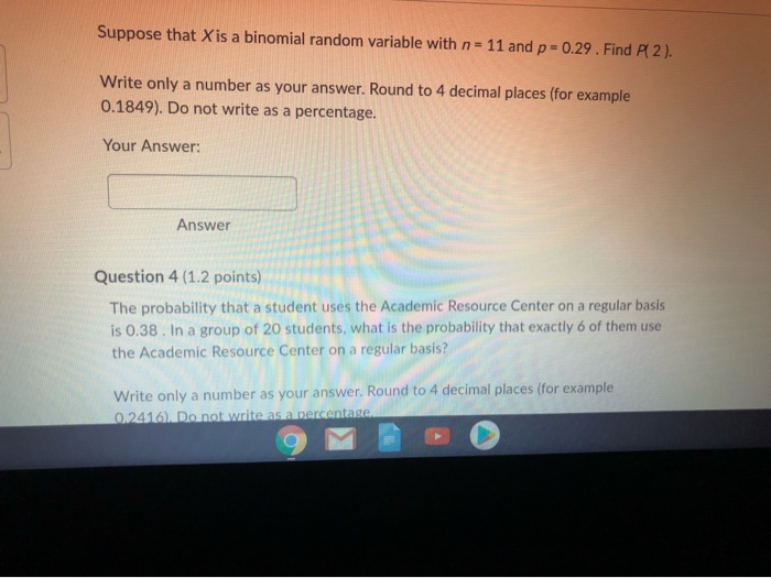 Solved Suppose that X is a binomial random variable with n - | Chegg.com