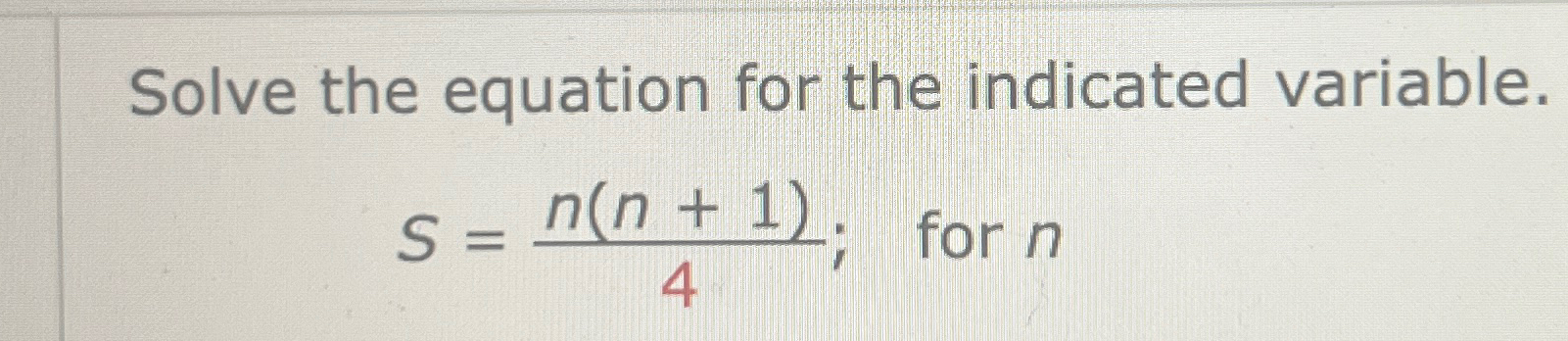 Solved Solve the equation for the indicated | Chegg.com