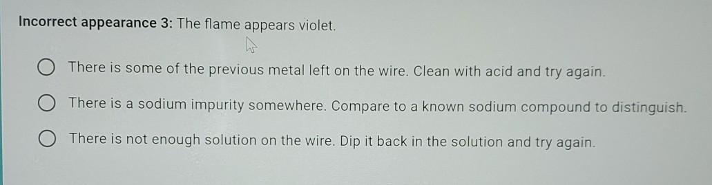 Solved Suppose That You Are Performing A Flame Test With | Chegg.com