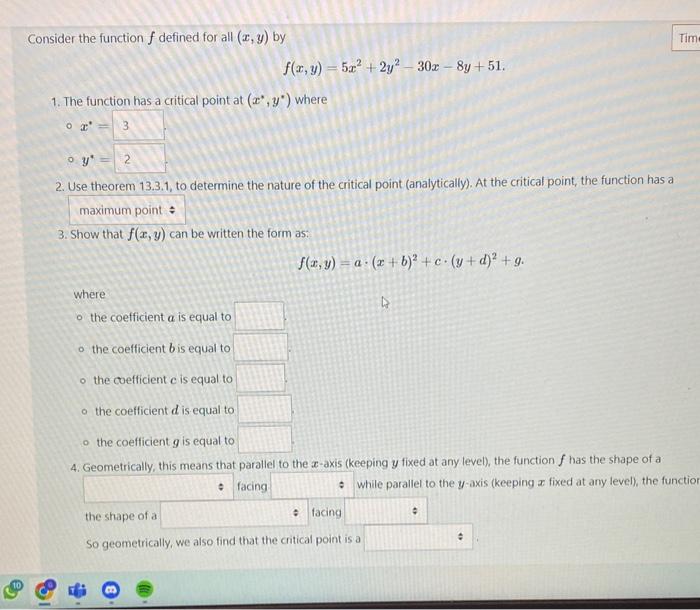 Solved Consider the function f defined for all (x,y) by | Chegg.com