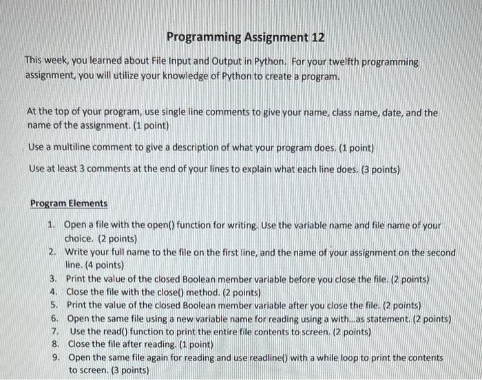Solved Programming Assignment 12 This week, you learned | Chegg.com