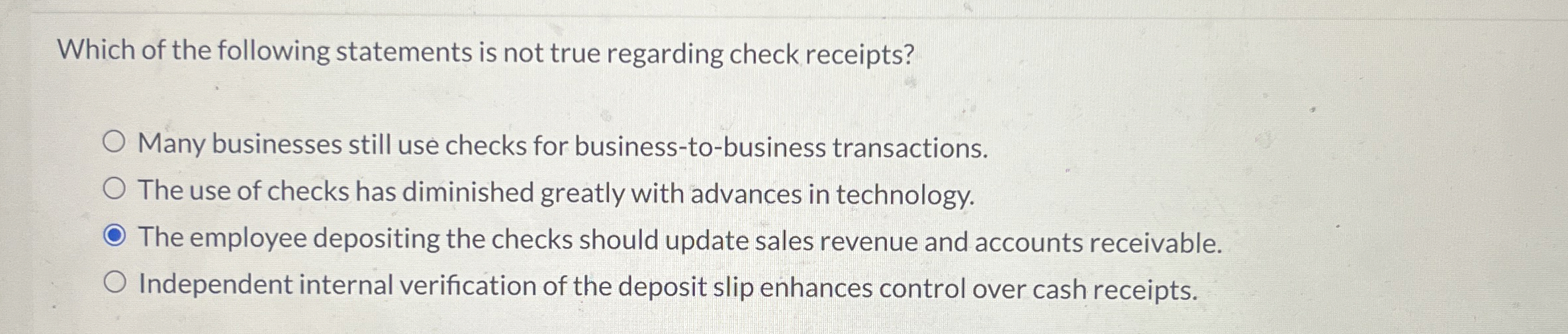 Solved Which of the following statements is not true