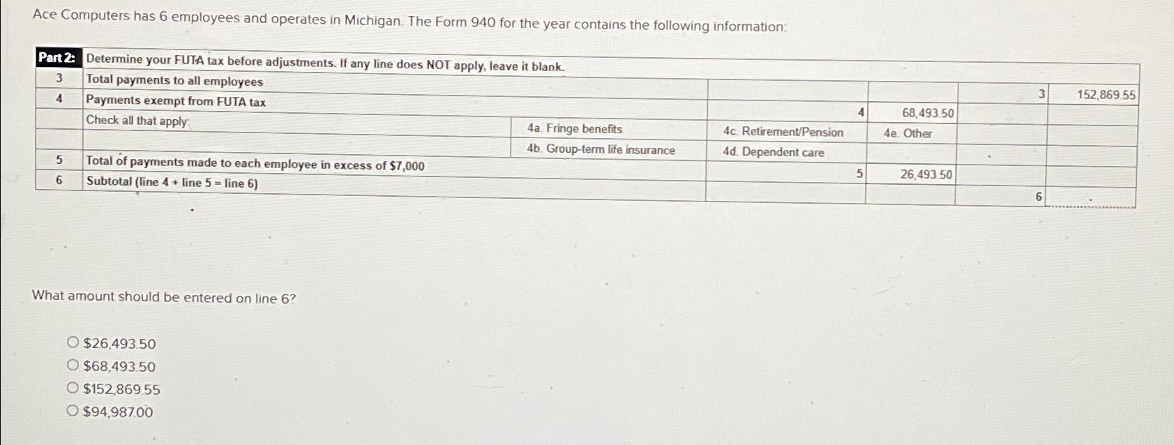 Solved Ace Computers has 6 ﻿employees and operates in