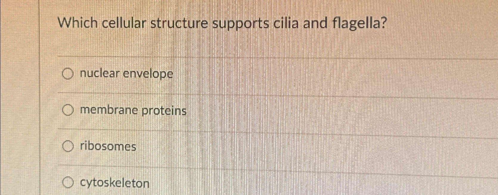 Solved Which cellular structure supports cilia and flagella? | Chegg.com