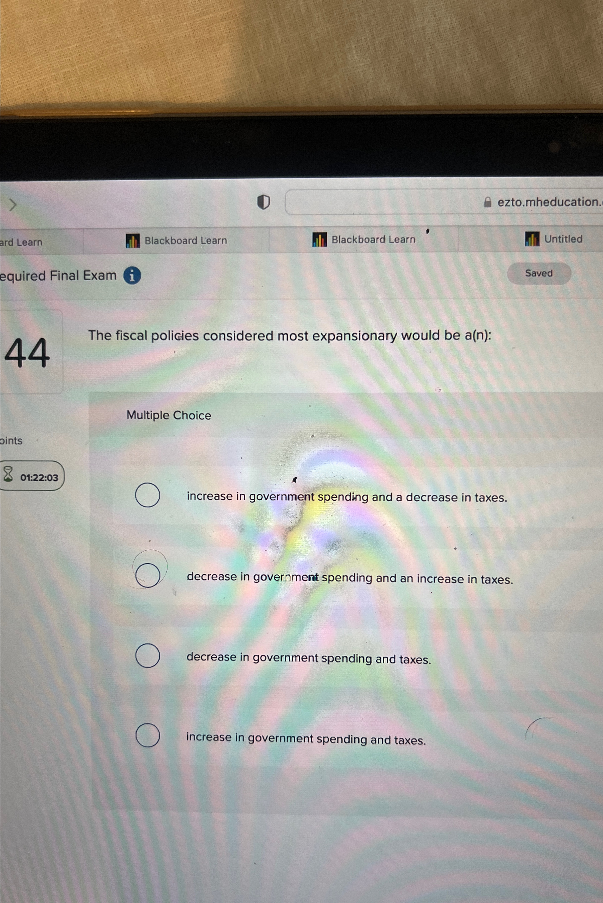 Solved ezto.mheducation.ard LearnBlackboard LearnBlackboard | Chegg.com