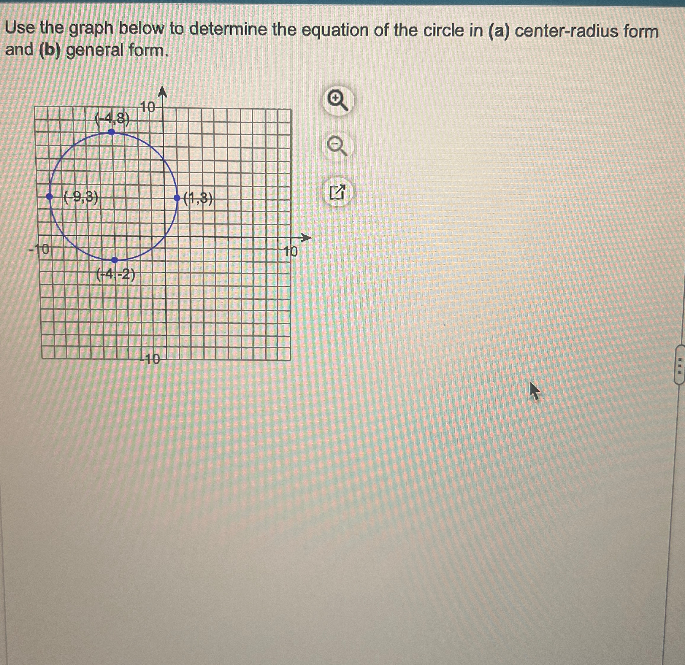 Solved Use the graph below to determine the equation of the | Chegg.com