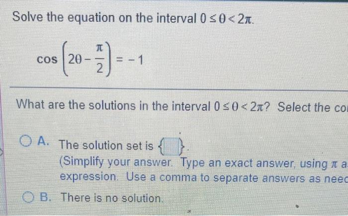 Solved Solve the equation on the interval 0 50