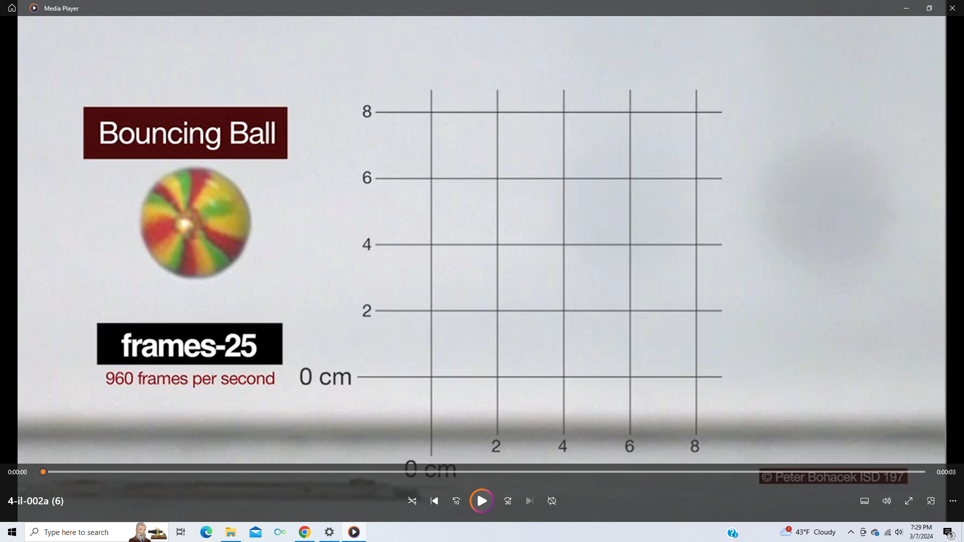 Bouncing Ballframes-25960 ﻿frames per second | Chegg.com