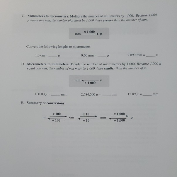 Solved Measurement I Meter A Meter M Stick Represents Chegg Com