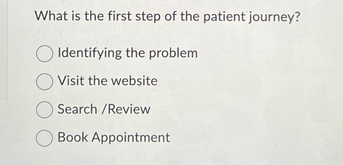 Solved What is the first step of the patient | Chegg.com