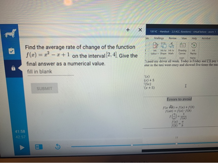 Solved + Х 130 VC - Handout. 23 ACC functions) - virtual | Chegg.com