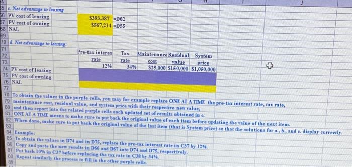 Solved using excel, how would i type in the formula to solve | Chegg.com
