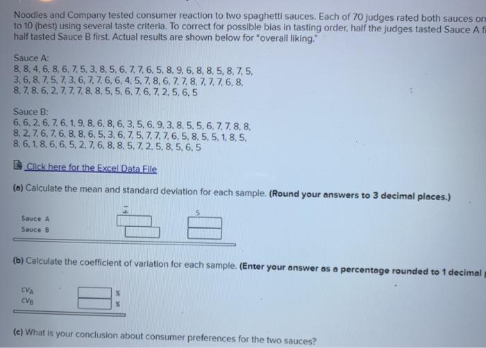 Solved Noodles and Company tested consumer reaction to two