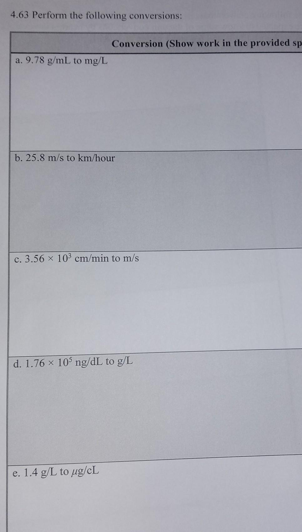 Solved Questions and Problems 4.9 Convert the following | Chegg.com