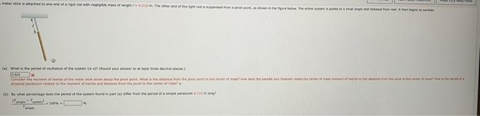 Solved - wwwwwwww A meter stick is attached to one end of | Chegg.com