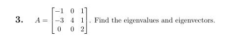 Solved Linear Algebra (Rank Theorem, Eigenvalues, | Chegg.com