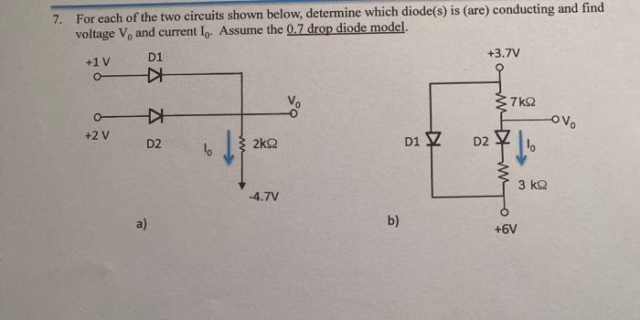 Solved 7. For Each Of The Two Circuits Shown Below, | Chegg.com