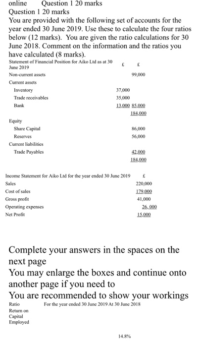 Solved online Question 1 20 marks Question 1 20 marks You | Chegg.com