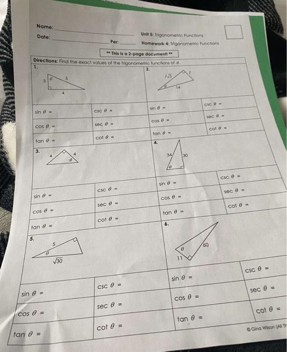 unit 5 trigonometric functions answer key homework 2