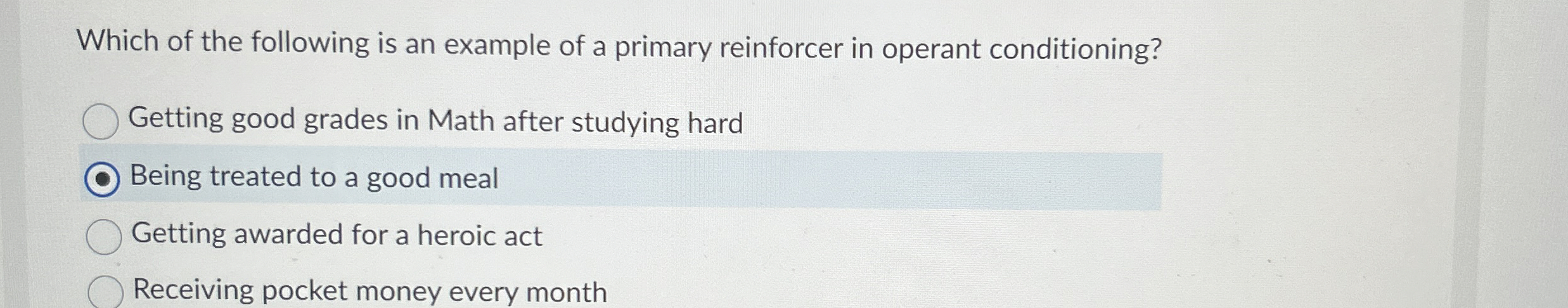 Solved Which of the following is an example of a primary | Chegg.com