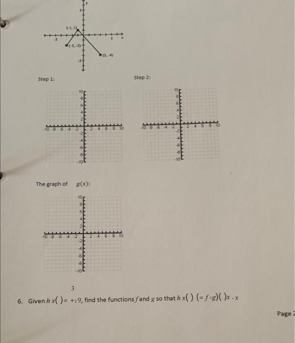 Solved Math 1710 Worksheet - Review of Transformations & | Chegg.com