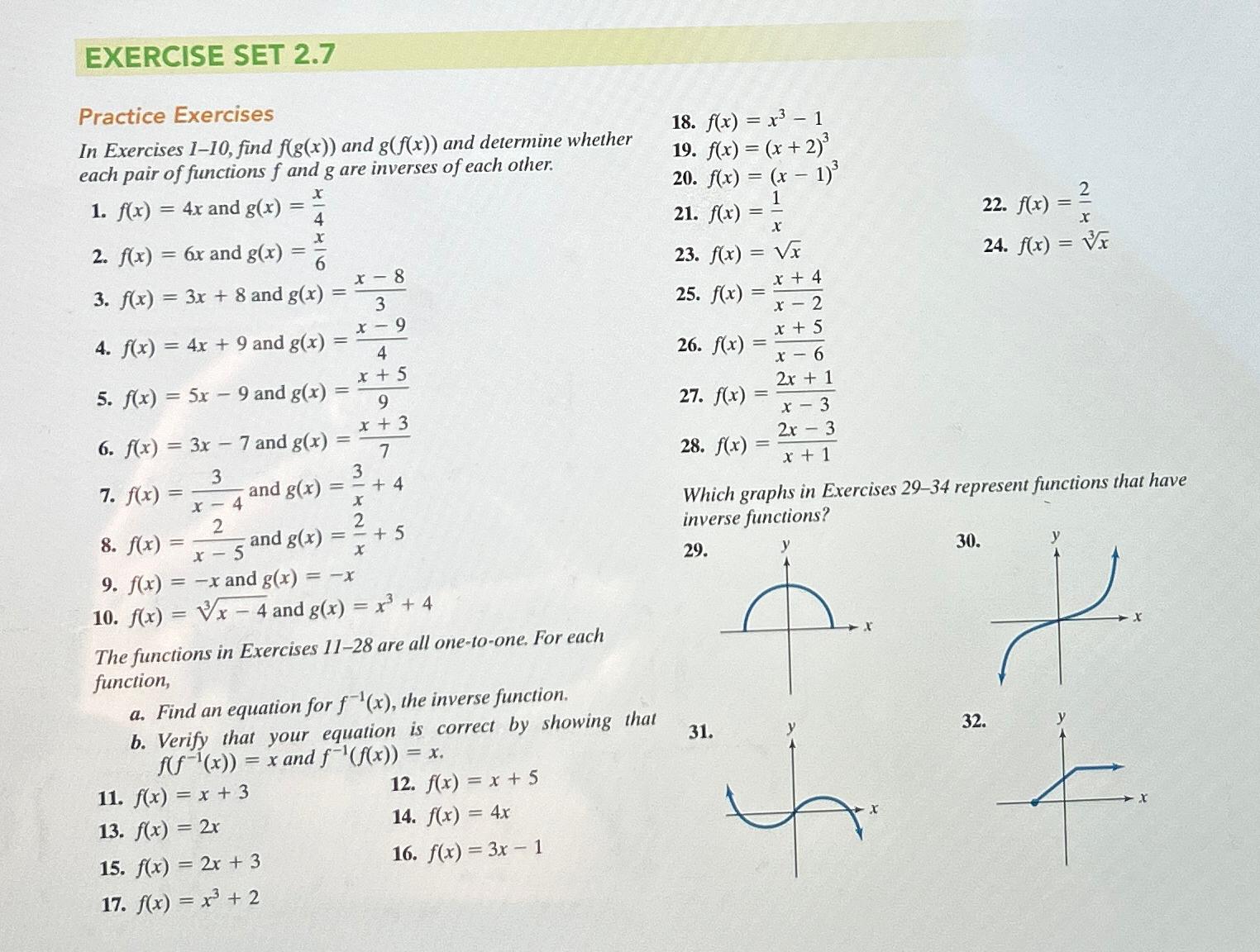 Solved EXERCISE SET 2.7\\nPractice Exercises\\nIn Exercises | Chegg.com