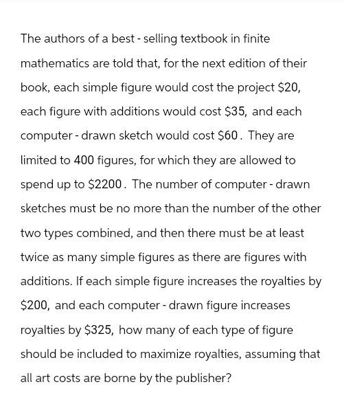 Solved The authors of a best - ﻿selling textbook in finite | Chegg.com