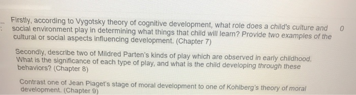 Vygotsky theory discount of moral development